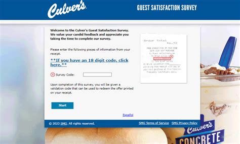 culvers.com/summerofsmiles|Culver's Guest Satisfaction Survey .